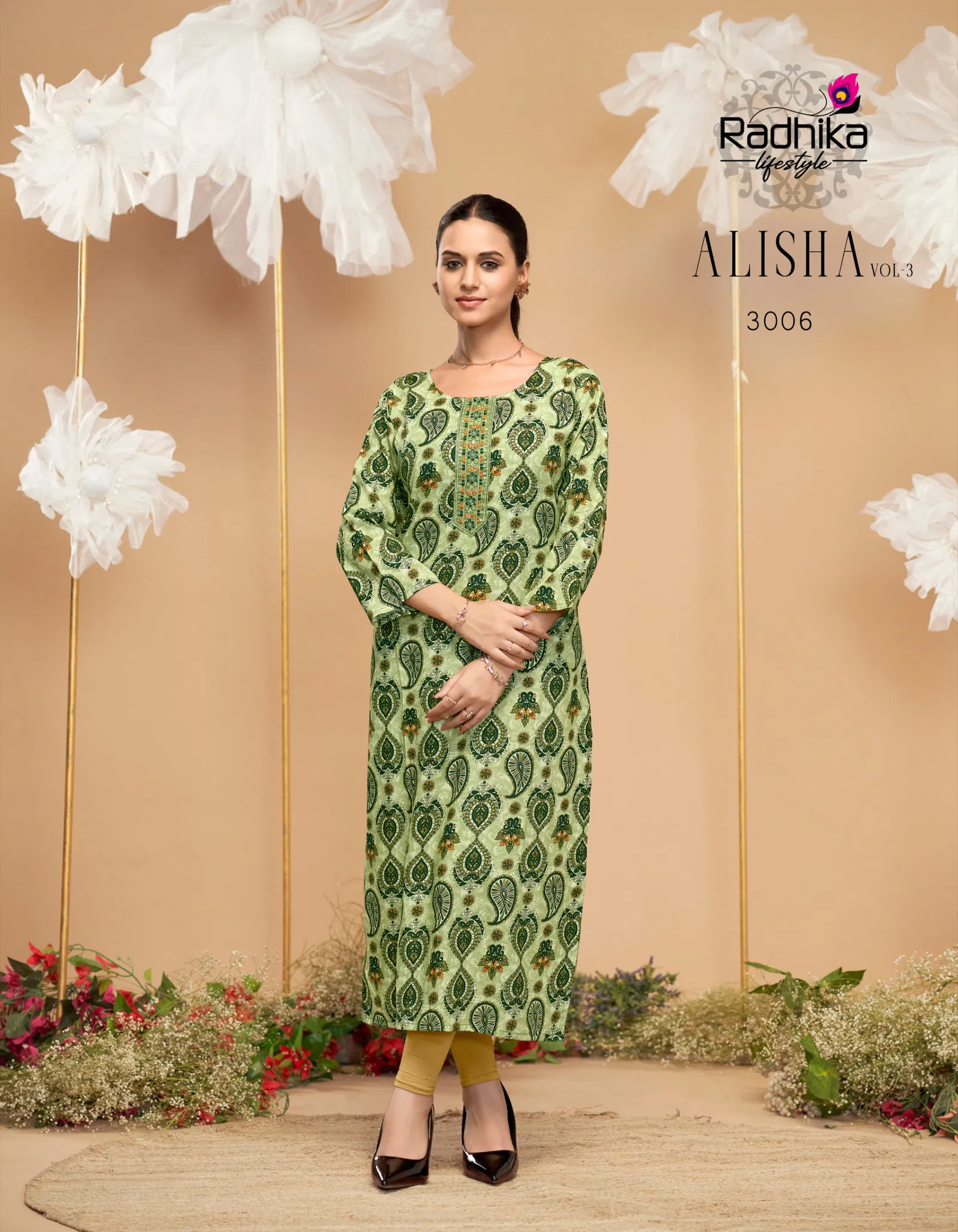 Alisha Vol 3 By Radhika Rayon Printed Kurti Wholesale Shop In Surat